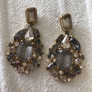 Jcrew cluster stone drop earrings